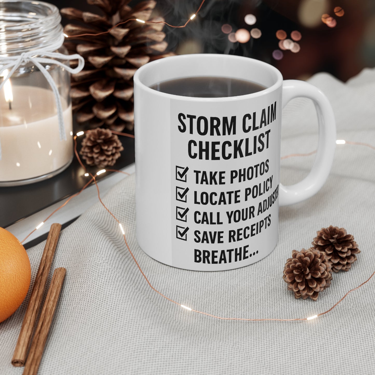STORM CLAIM CHECKLIST Mug 11oz