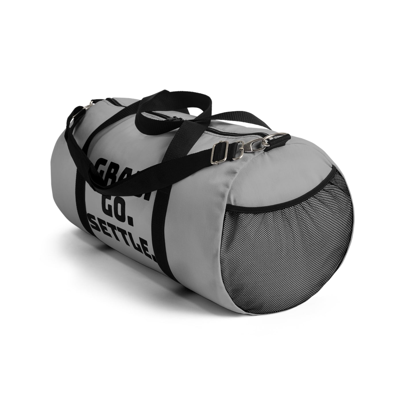 Inspirational Duffel Bag - Perfect for Gym, Travel, Sports, and Daily Adventures - Motivational Quote: 'Grab. Go. Settle.'