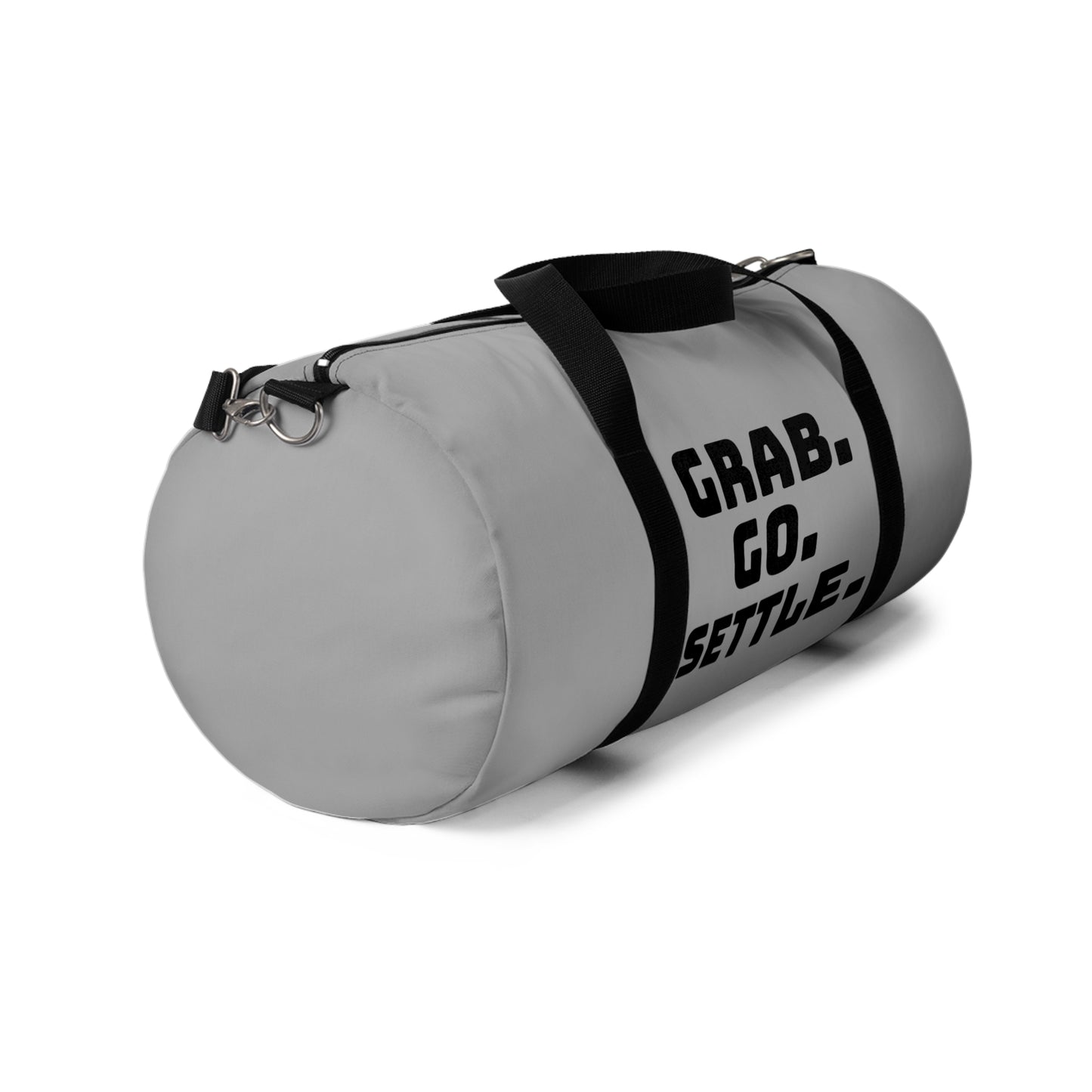 Inspirational Duffel Bag - Perfect for Gym, Travel, Sports, and Daily Adventures - Motivational Quote: 'Grab. Go. Settle.'